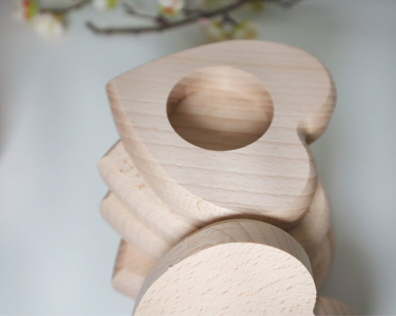 Wooden Candle Holder, Wooden Tealight Holders, Wood Heart Candle