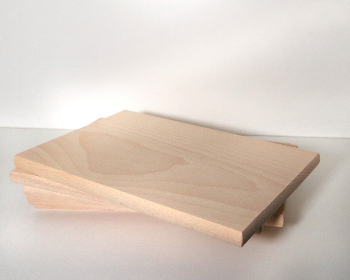 Unfinished Beech Wooden Solid One Piece Natural, Wooden Organic Cutting