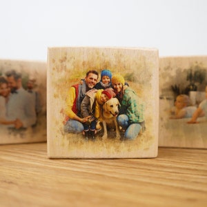 Wooden Photo Cube, Rustic Portraits, Wood Photo Blocks, Custom Photo on Wood, Wood Photo Gift, Photo on Wood Block, Photo Keepsake