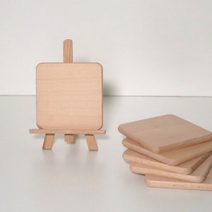 Unfinished Wooden Square, Small Wooden Board, Wooden Squares Supplies, Wood Squares Blanks, Wooden Canvas, Decor, Craft Board