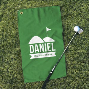 Personalized Golf Towel, Custom Name on Towel for Golf, Custom Golf Gift for Dad, For Him For Husband Father&#39;s Day Hobby