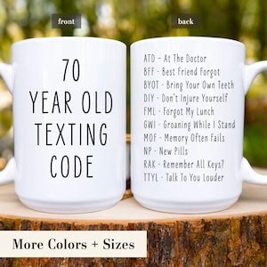 Funny 70th Birthday Gift For Men, Funny 70th Birthday Mug, Funny 70th Mug, Birthday Gift For Him, For Brother, Custom Gift For 70 Year Old