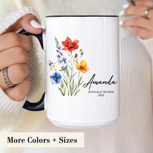 Woman Retirement Gifts, Personalized Retired Mug Retirement Gifts for Woman Retirement Party, Co-Worker Retirement, Gift for Mom