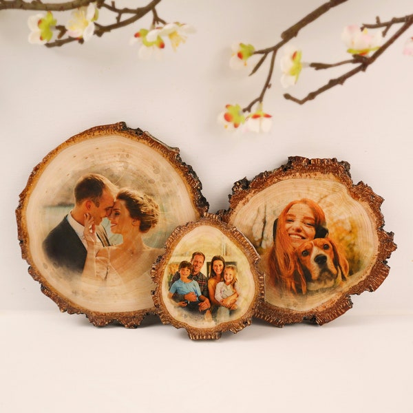 Personalized wood slice with your photos