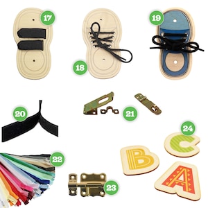Pièces de la carte occupée DIY Détails de la carte occupée Éléments de la carte occupée Carte occupée Montessori - Lot de 3