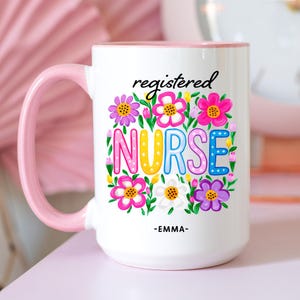 Registered Nurse Mug, Personalized RN Mug, Custom Nurse Gift, Coffee Cup for Nurse, Graduation Gift for RN, RN Appreciation Gift