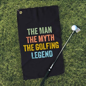 Retro Golf Towel, Gift for Golfer, Guy Gift, Funny Gift for Man, For Him For Husband Father&#39;s Day Hobby