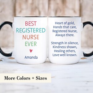 Registered Nurse Mug, Personalized RN Mug, Custom Nurse Gift, Coffee Cup for Nurse, Graduation Gift for RN, RN Appreciation Gift