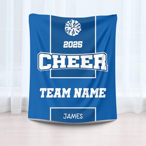 Personalized Cheerleading Blanket – Custom Name Cheer Gift, Senior Cheerleader Blanket, Cheer Coach Gift, Team Spirit Blanket