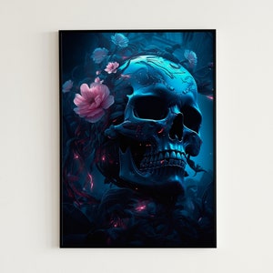 Digital Skull Print | Digital Print | Gothic Print | Print | Poster | Wall Art