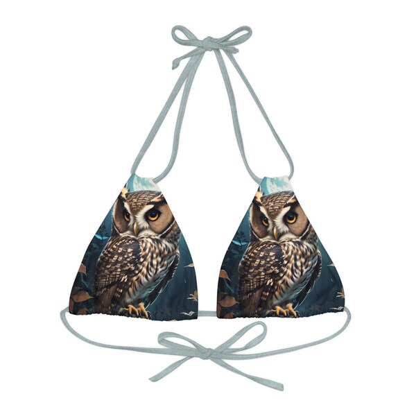 Night Owl Triangel-Bikinioberteil (AOP)