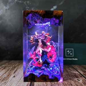 Custom Anime Demon Slayer Resin Night Light, Demon Slayer Figure, Kamado Nezuko figure, Hot Anime Model, Xmas idea gift, Xmas gift for kids