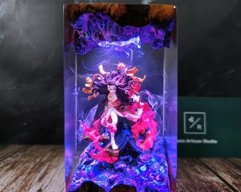 Lámpara de noche de resina personalizada de Demon Slayer, figura de Demon Slayer, figura de Kamado Nezuko, modelo de anime popular, idea de regalo de cumpleaños, regalo del Día de la Madre