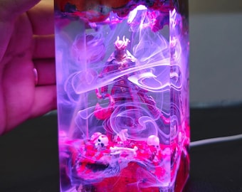Custom Game Lamp, Game Figure, Hunter  Figure, Epoxy resin lamp, Lamp Decor home, Back to school Gift, Hunter Statue, Bloodborne Figure