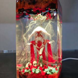 Jogo de carrinho, Figura da Mãe das Máquinas, Grande Cenobita, Carta Elesh Norn, Carrinho de Criatura Lendária, Lâmpada de resina epóxi, Presente de dia das mães, Clipe de jogo