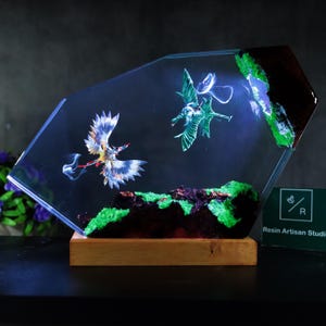 Diorama Windtraders Jake Sully VS Nightwraith Varang Avatar 3 Resin Action figure Lamp, Avatar 3 Resin Action figure Gift, Resin Art lamp