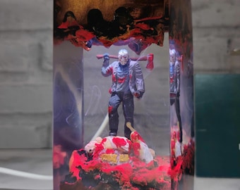 Jason Voorhees Horror Lampe: Halloween Dekor, RGB LED Licht