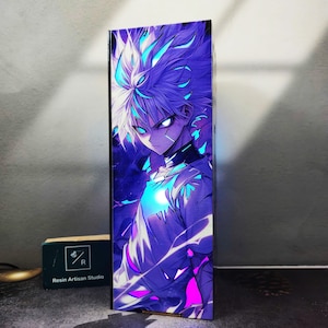 Benutzerdefinierte Hunter X Hunter Led RGB, Holzkistenlampe, Holzlampe, Anime XHX Led RGB Schreibtischlampe, Weihnachtsgeschenk 2025, Halloween Geschenkidee