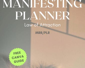 Manifestation Planner Done For You Manifestation Journal Prompt Self Care MRR PLR Guide Canva Template Manifestation eBook Manifesting Guide