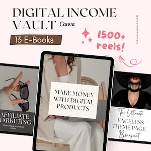 Digital Marketing Bundle Faceless Marketing Guides Passive Income Starter Kit Digital Product E-Books MRR PLR Make Money Online Bundle DFY