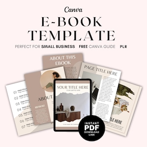 E-Book Template for Business Ebook Canva Template E-Book PLR E-book Guide A4 Ebook Template Business Lead Magnet E-Book Template Mini Ebook