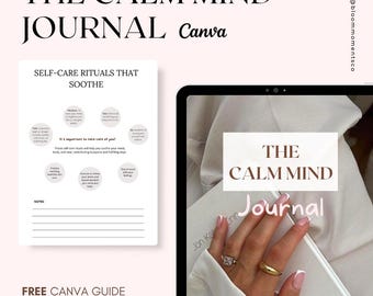 Calming Your Mind Journal MRR Selbstfürsorge-Journal Selbstwachstums-Planer Achtsamkeits-Journal Mentaler Gesundheitsplaner Mindful Worksheet Canva