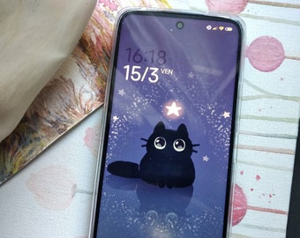 Fond d'écran mignon pour mobile |  Kawaii cat | wallpaper portable