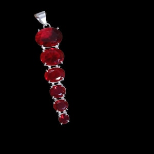 Garnet  pendant, handmade pendant,925 sterling silver pendant, gift for her,pendant for women,anniversary gift, birthday gift