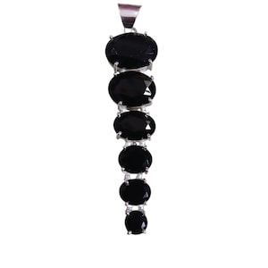 Black Onyx  pendant, handmade pendant,925 sterling silver pendant, gift for her,pendant for women,anniversary gift, birthday gift