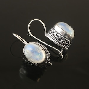 Moonstone  earrings handmade earrings, 925 sterling silver earrings, gift for her,earrings for women, anniversary giftl