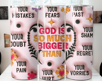 Christian Tumbler Wrap: Jesus Sublimation Design (Digital Download)