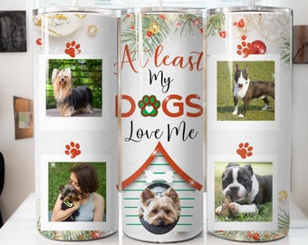 Christmas Pet Photo Collage Tumbler Design (Digital Download)
