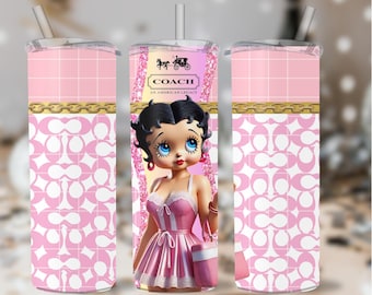 Betty Boop Pink 20oz Tumbler Sublimation Design (Digital Download)