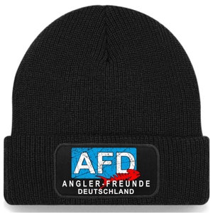 Beanie hats AFD Angler Friends Germany Skeleton Fish Headwear Flexi design motif logo Skull 93