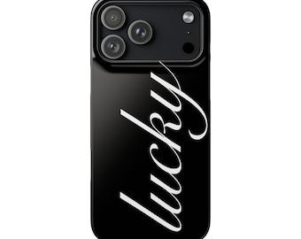 Lucky Aesthetic Snap Case für iPhone, iPhone 17 Hülle, Grunge ästhetik Handyhülle, Geschenk für sie, Lucky Girl Ästhetik, schützende Handyhülle