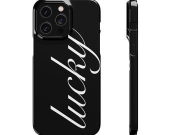 Lucky Aesthetic Snap Case for iPhone, Y2K Phone Case, Grunge Aesthetic Phone Case, Gift for Her, Lucky Girl Aestehtic, Protective Phone Case