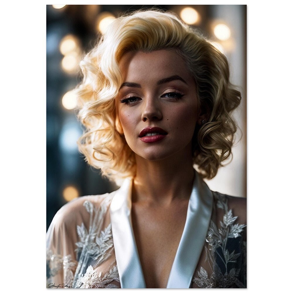 Marilyn Monroe Portrait Photo Poster Print, Wall Decor, Wall Art ...