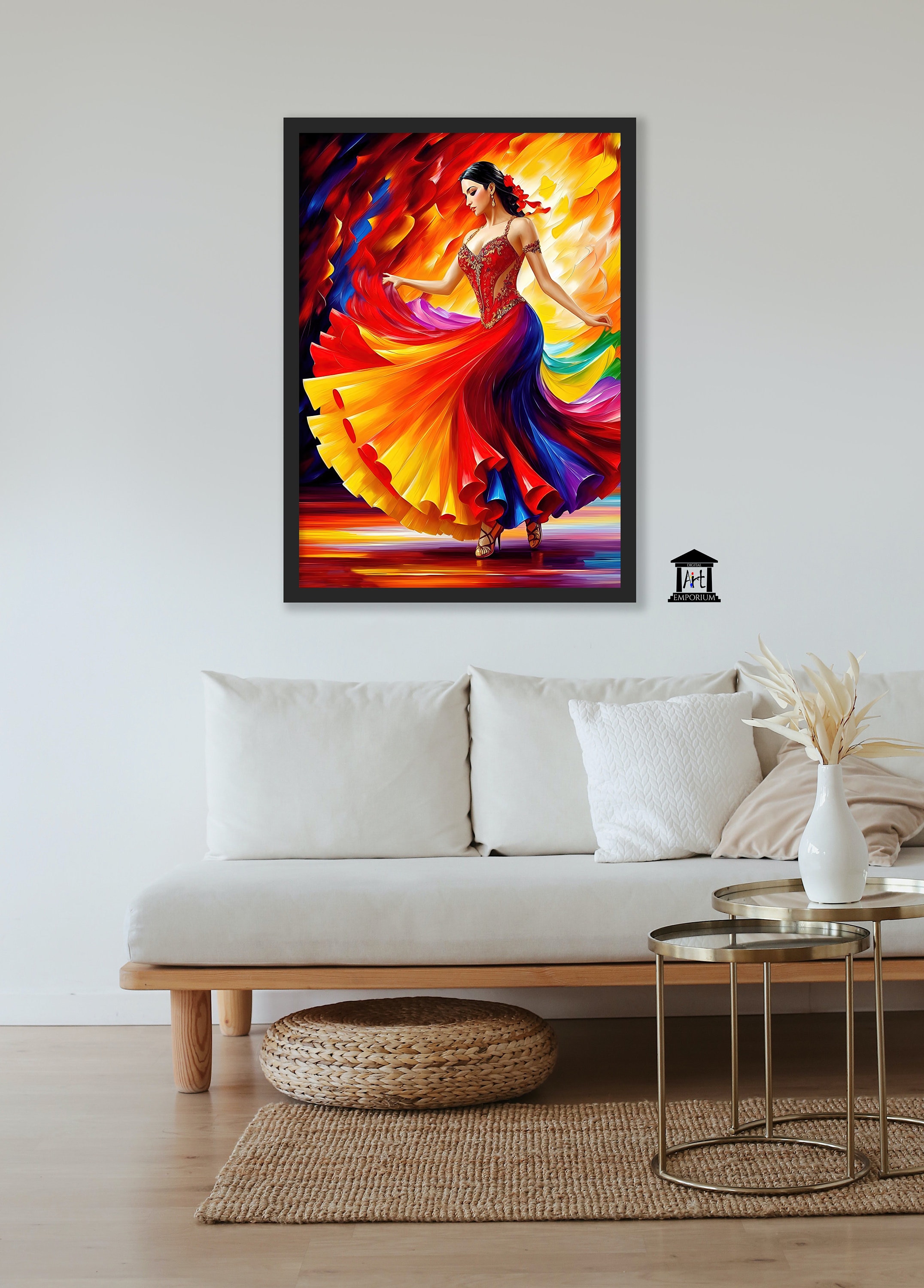 Flamenco Dancer Art , Spanish Dancer Print, Flamenco Wall Print, Woman