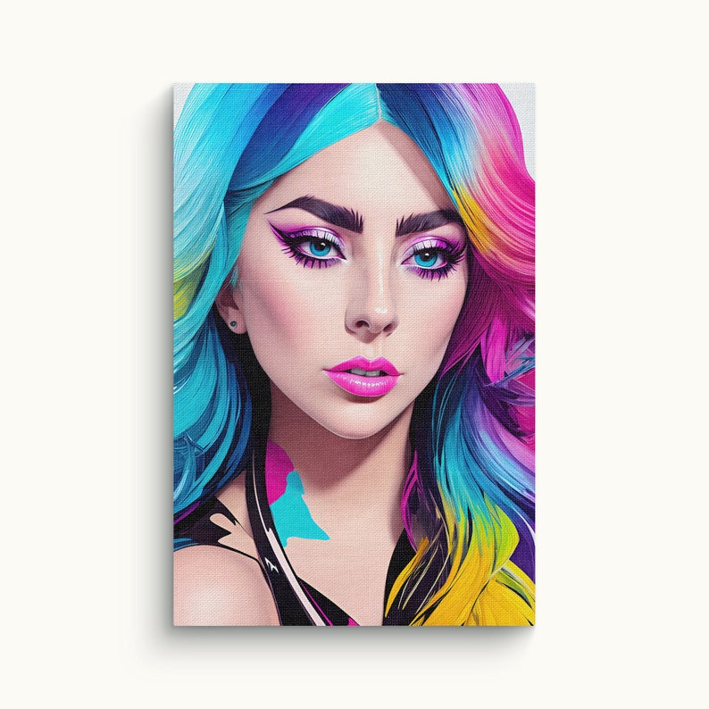 Lady Gaga Poster, Lady Gaga Wall Art, Lady Gaga Print, Gift for Her ...