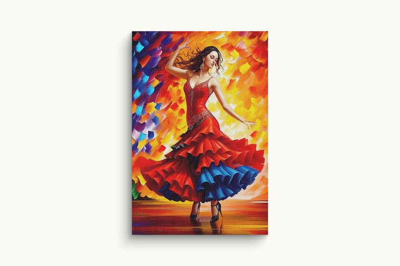 Flamenco Dancer Art Spanish Dancer Print Flamenco Wall Etsy