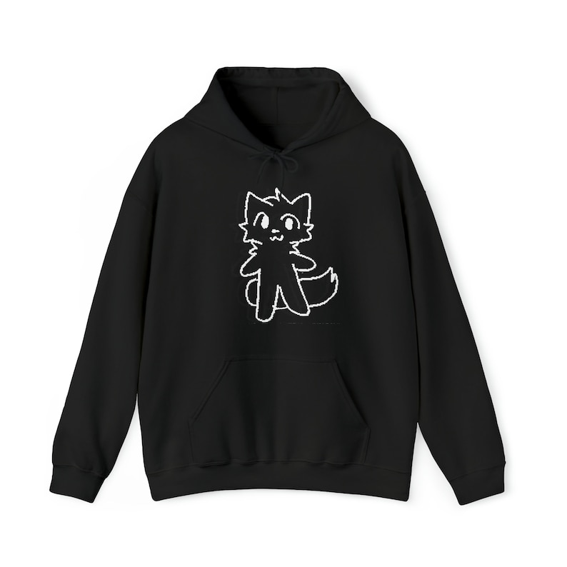Unisex Boykisser Meme Hoodie Sweatshirt, TikTok Cat Trend, Furry White Cat Pullover, Trending Meme Jumper, TikTok Sweatshirt image 1