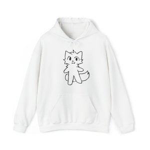 Unisex Boykisser Meme Hoodie Sweatshirt, TikTok Cat Trend, Furry White Cat Pullover, Trending Meme Jumper, TikTok Sweatshirt image 8