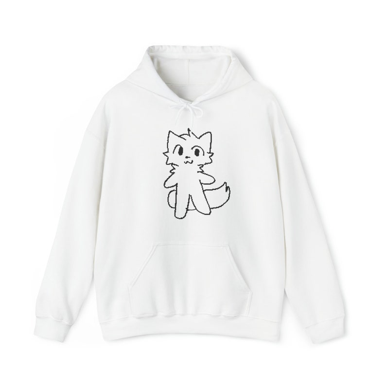 Unisex Boykisser Meme Hoodie Sweatshirt, TikTok Cat Trend, Furry White Cat Pullover, Trending Meme Jumper, TikTok Sweatshirt image 8