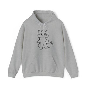 Unisex Boykisser Meme Hoodie Sweatshirt, TikTok Cat Trend, Furry White Cat Pullover, Trending Meme Jumper, TikTok Sweatshirt image 7