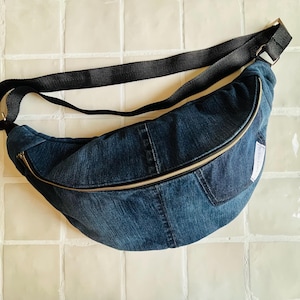 Bag - Bum Bag - Bum Bag - Ucycling - Unique Piece - Upcycling Jeans - Responsible Sewing - French Manufacturing