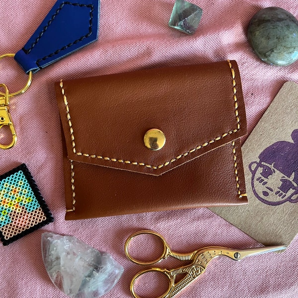 Porte monnaie - Porte monnaie en cuir - Petite maroquinerie - Cadeau artisanal - Cuir véritable