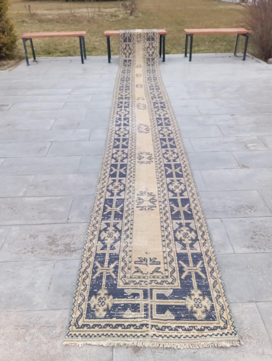 2x20 Runner Corridor, 2x20 Oushak Runner Rug Cotton Wool Runner Boho ...
