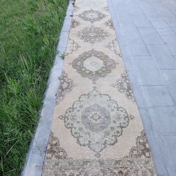 2x23 runner, Extra long runner for stairs, Long runner turkish 2x23, Long runner Vintage Persian heriz long runner Oushak runner 2.7x23.5 ft