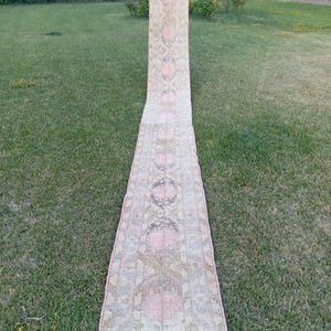 2x23 Runner Vintage Turkish Runner Oushak Runner Rug: patchwork Rug Extra Long Turkish Stair Rug ( 2.2x22.11 ft) Tax Free USA