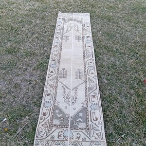 2x8 Rug 2x8 Runner Handmade Oushak Wool Runner Rug, Turkish Vintage Rug, 1.10x8 Feet Tax Free USA